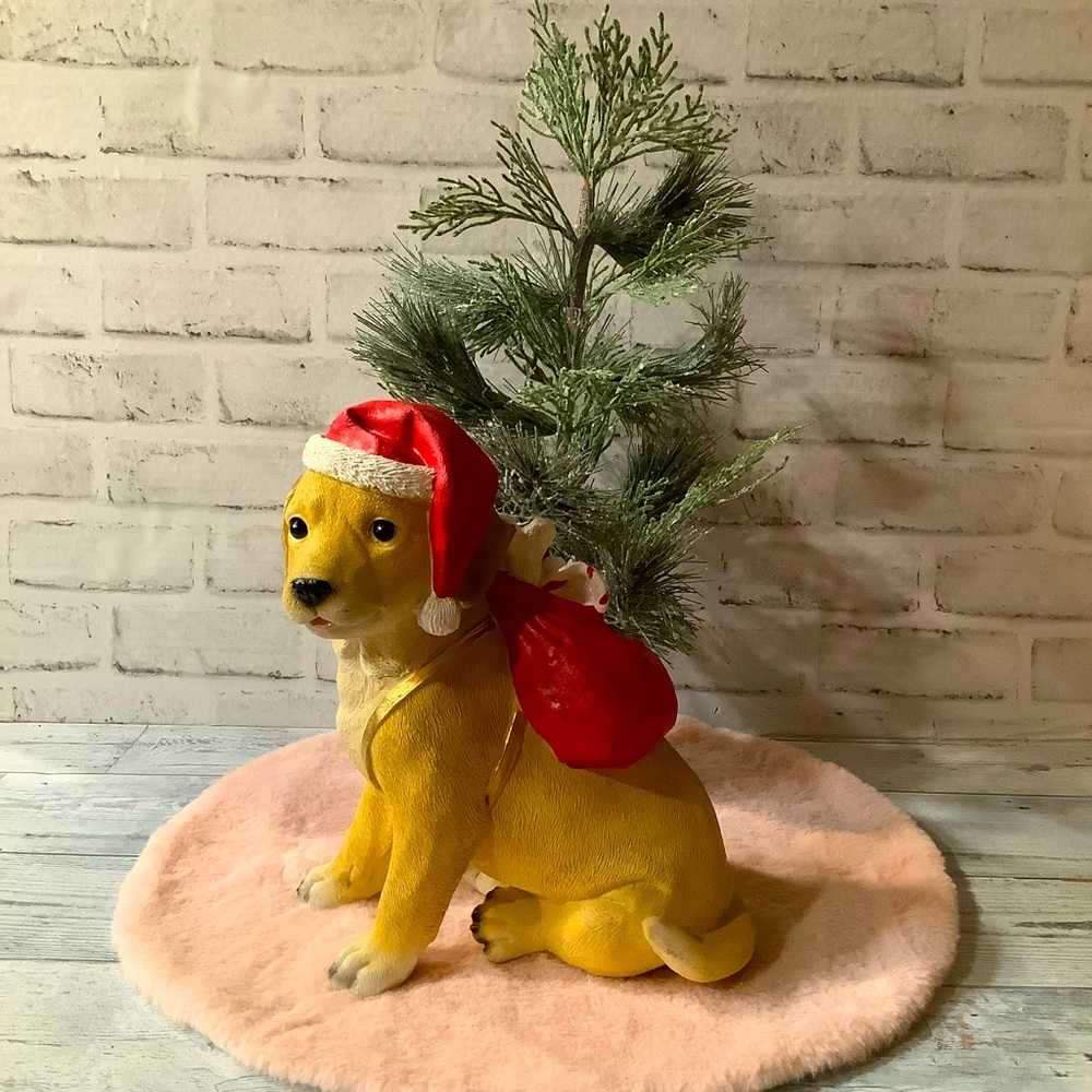 HUMANE SOCIETY 12in Resin Lab Santa Dog Decor